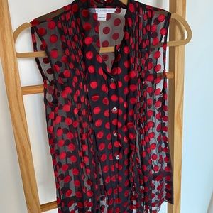 Sheer DVF Dotted shirt